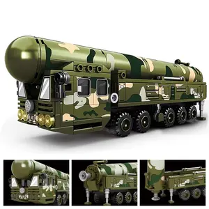 320pcs Dongfeng-41 Missile Car Model Camo Building Blocks Toy, Educational Gift for Boys, Intelligence Development