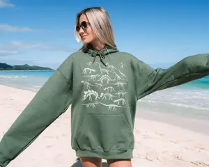 Dinosaur Skeleton Sweatshirt, Dinosaur Skeleton Hoodie, Dino Sweatshirt, Gift for Her, Gift for him, Aesthetic Hoodie, Dinosaur Gifts