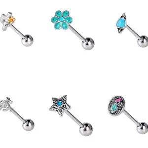 14G 6 Pack Tongue Piercings