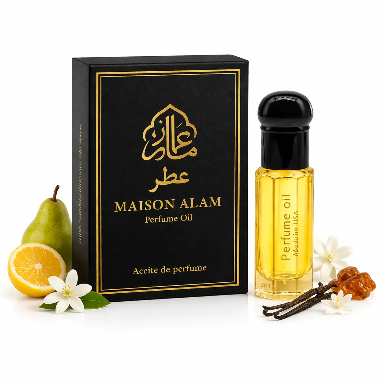 Ajo Merchandise Modern Bloom Inspired Paradaa Roll-On Perfume Oil for Women, 12ml Alcohol-Free Long-Lasting Fragrance Oil, Pear, Citrus, Orange Blossom, Jasmine, Vanilla, Amber & Soft Musk Notes, Travel-Friendly Roller Bottle