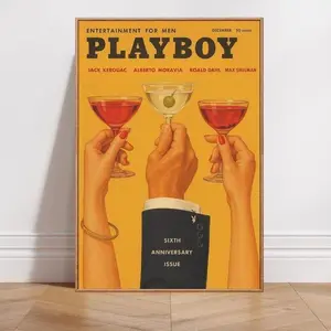 Retro Cocktail Print, Vintage Bar Wall Art, Playful Party Décor