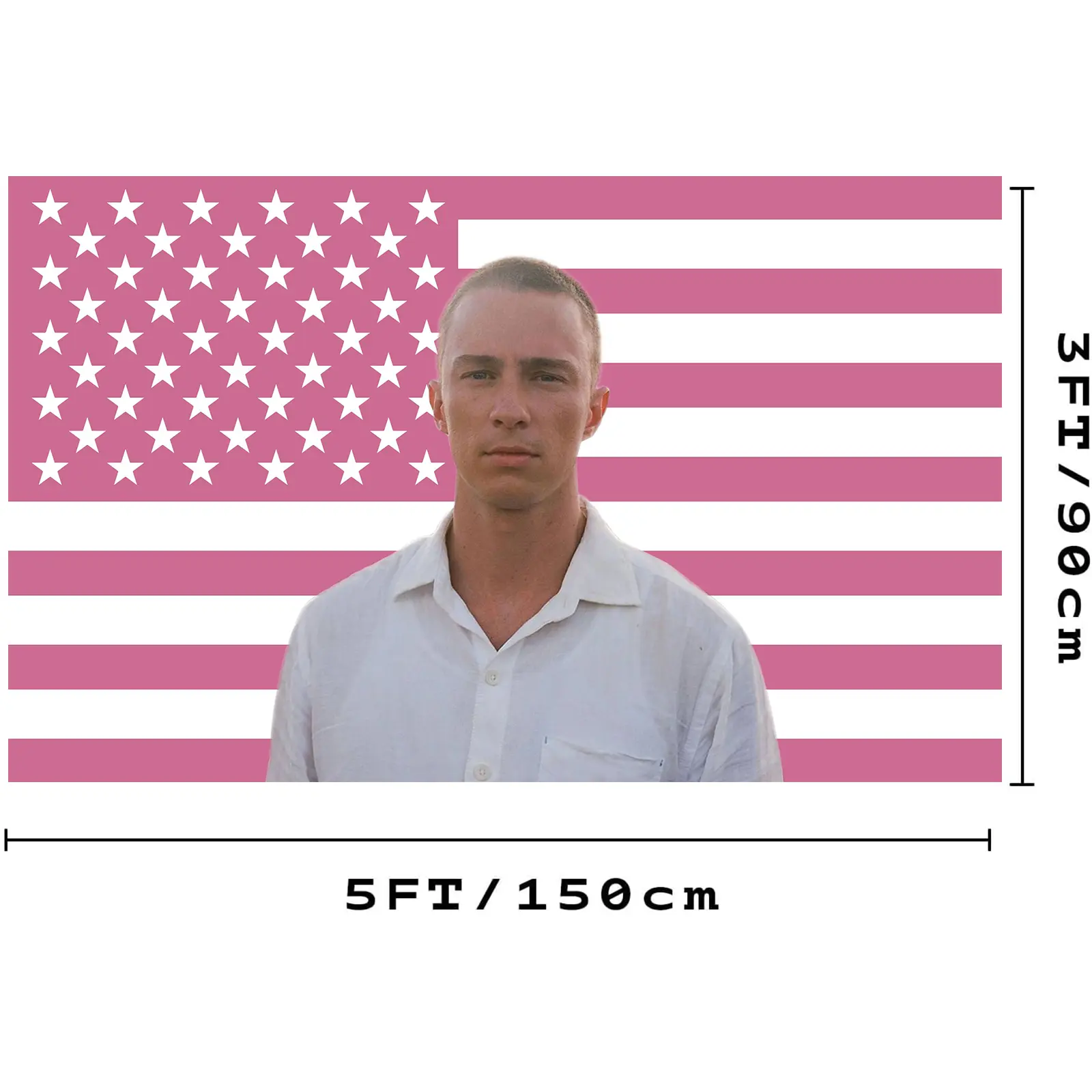 Drew 3x5Ft Pink Tapestry Rafe cameron American Banner Flags for Room Durable Man Cave Wall Flag with Brass Grommets for College Dorm Room Decor,Outdoor,Parties