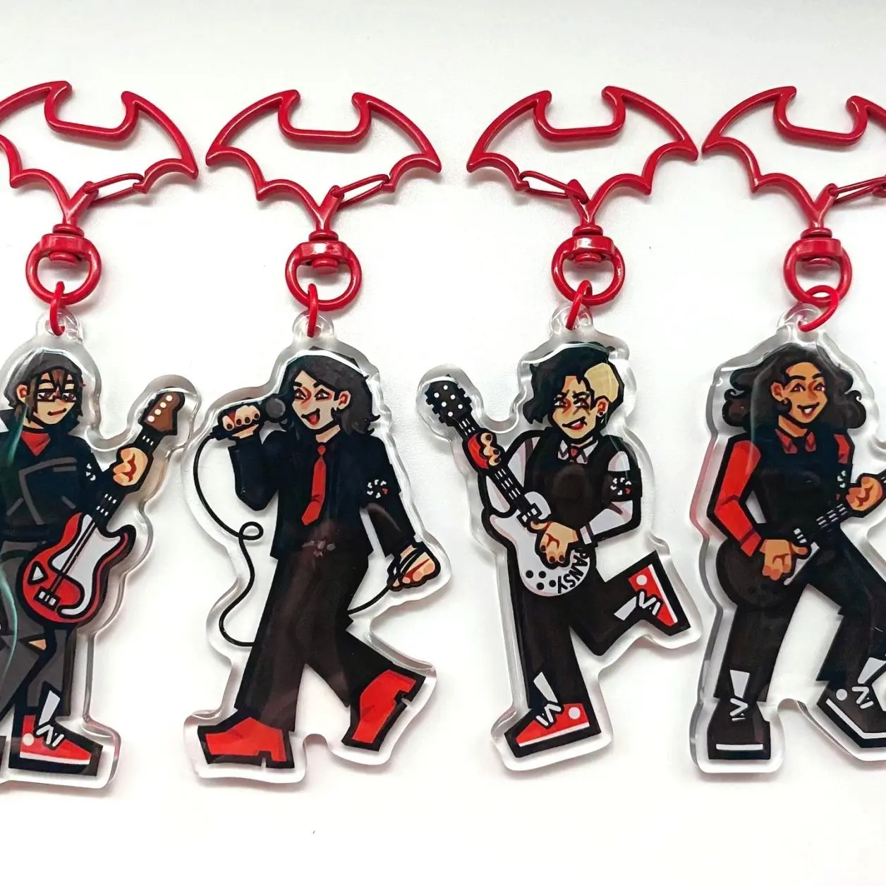 4 ops My Chemical Romance Acrylic Keychains