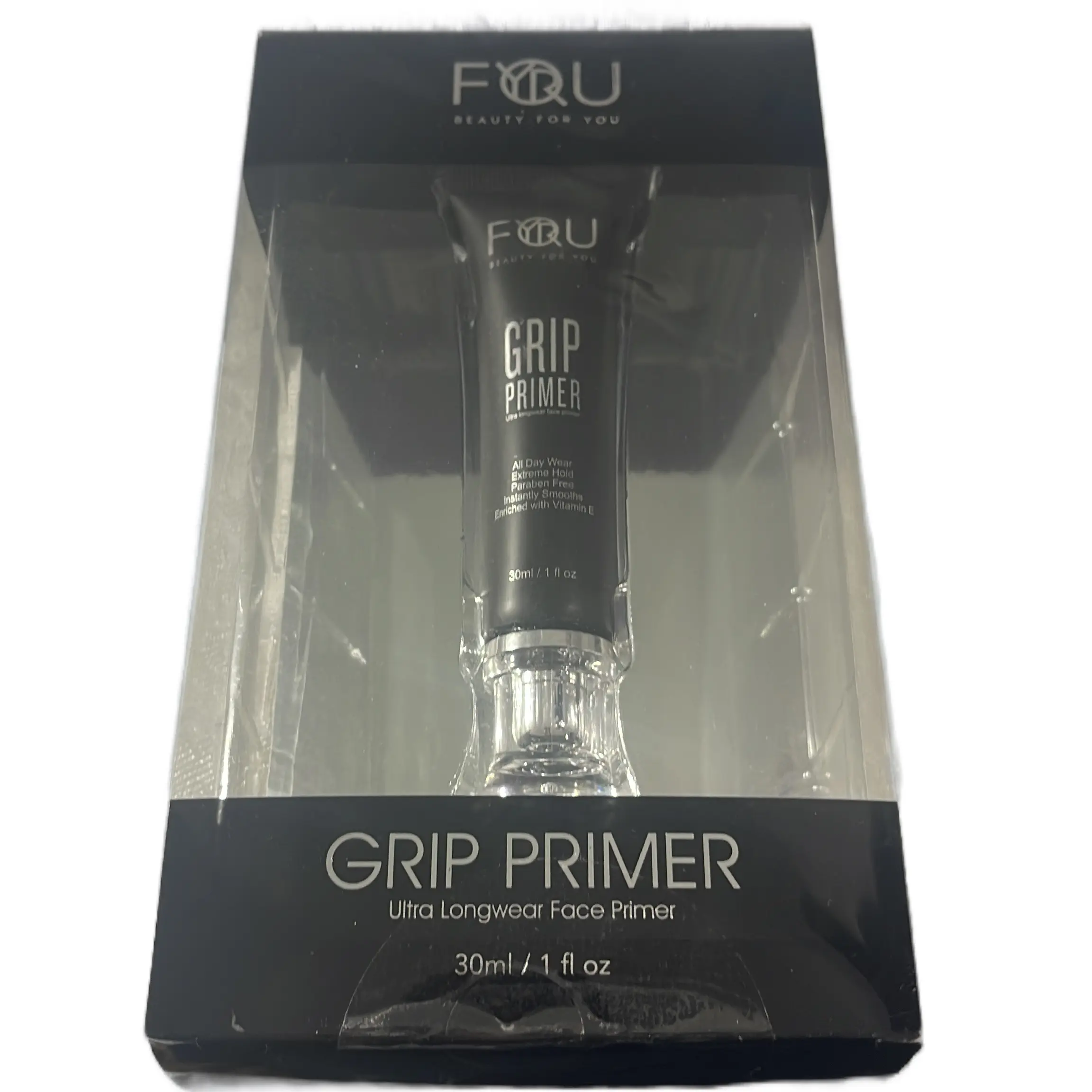 GRIP PRIMER:  ULTRA LONGWEAR FACE PRIMER.  PARABEN FREE WITH VITAMIN E