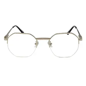 PARAGON – Half-Rim Unisex Glasses, Silver Frame