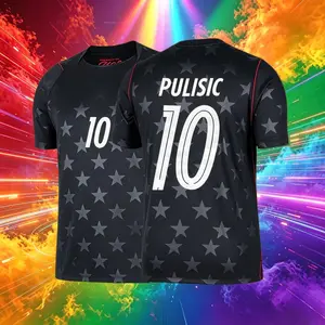 2026 United States National Home And Away Red White Black 10# Pulisic Short Sleeve Soccer Jersey Fans Version