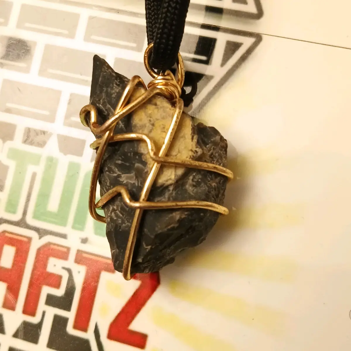 (Rare) Raw Black Onyx Crystal Neck Piece
