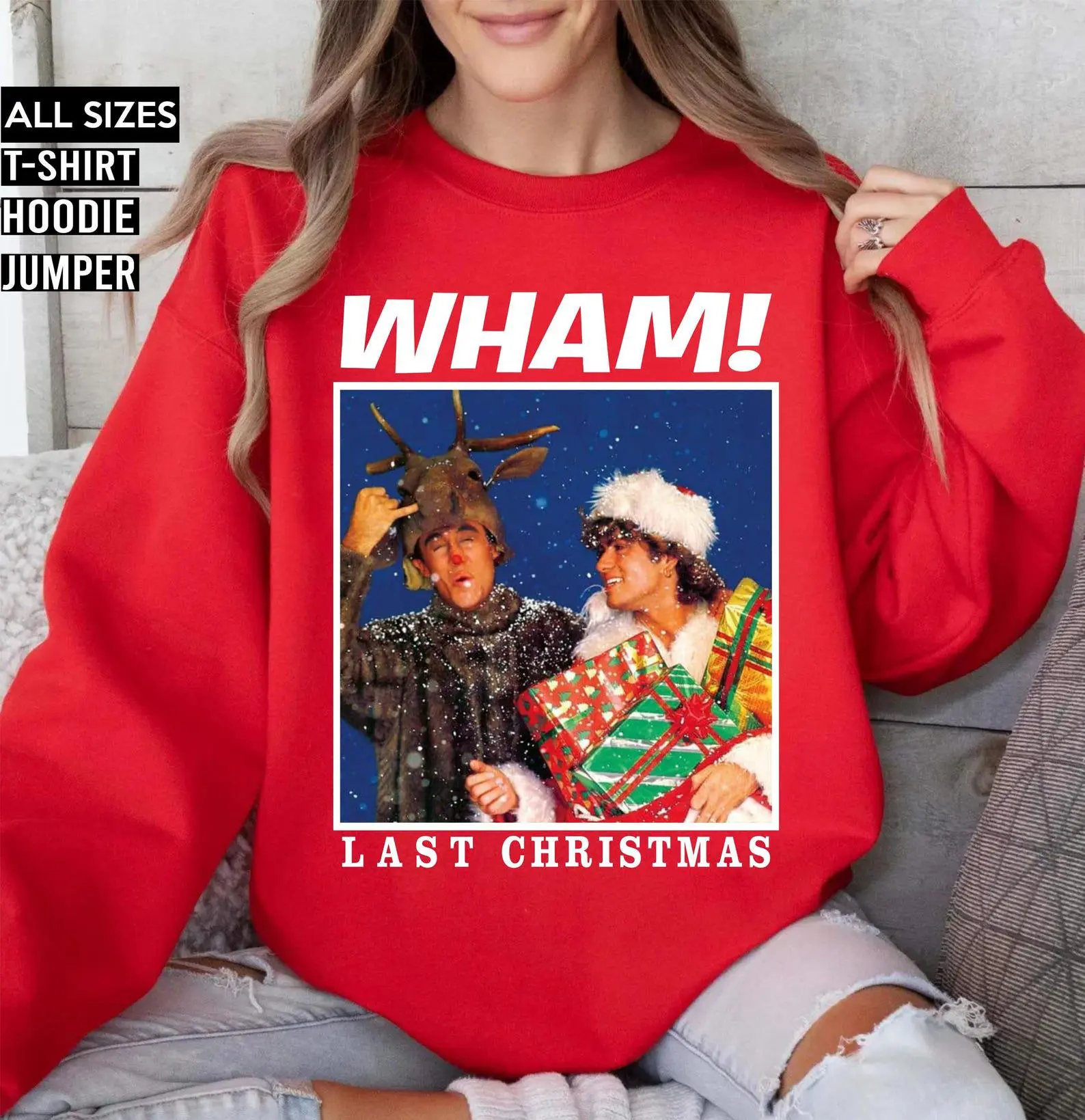 Wham Last Christmas Shirt, 80s Retro Xmas Tee, Funny Holiday Music Sweatshirt, Vintage George Michael Christmas Jumper