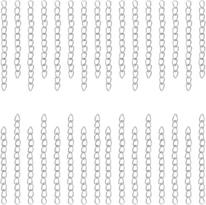 100 count Necklace Chain Extender for  Making,Stainless Steel Bracelets Extender Bracelet Chain Extenders Chains Extension Tails for Necklaces Bracelet,Anklets, Making Supplies()