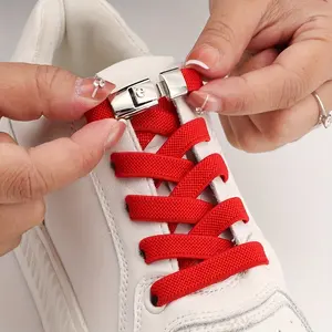 1Pair No-Tie Shoelaces with Buckles for Sneakers Sports Shoes