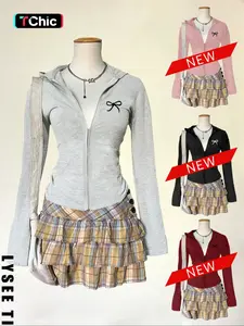 Fall women's clothing autumn women's fashion elegant Butterfly bow hooded Long Sleeve casual jacket