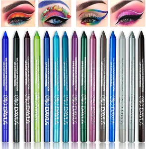 12-Color Gothic Eyeliner Pencil Cosmetic Set With A Pencil Sharpener,long-lasting&Water Sweat Resistant High Shine Pearl Smoky Punk Goth Eyeliner Back To School colorful Lipliner Makeup