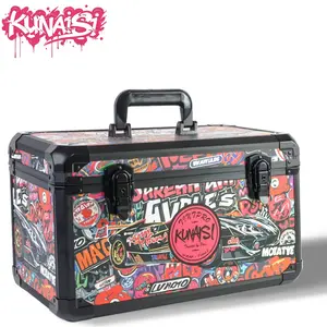 KUNAISI Car Wrap Installation Additions Toolbox, Vinyl Film Installation Additions Toolbox, PPF Scraper Storage Box, Aluminum Alloy Reinforcement, Large-Capacity Toolbox, Suitable for Car Wrap Tool Storage, Tool Storage Organizer