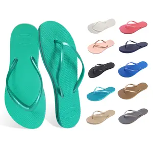 slunza Women's Solid Color Flip Flops Lightweight Comfortable Thong Sandals, Non-Slip Casual Summer Beach Sandals for Travel, Pool, Vacation Everyday Wear