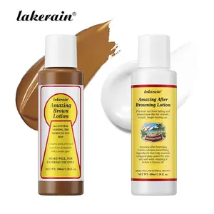 Tanning Lotion Set, Sunbed & Beach Tan Accelerator with Bronzer, Self Tanning Water Moisturizing & Color-locking Tan Extender for Glowing, Long-lasting Tan, Sunless Tanning Kit, Body Care, Self Tanner Cosmetic Moisturizer, Sunless Tanning Duo