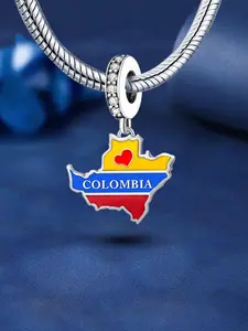 Colombia Map Design Pendant, Fashionable Adjustable Bracelet for Women & Girls, Trendy All-match & Exquisite Jewelry for Birthday Gift
