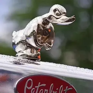 Playful Cartoon Duck Car Decor – Resin Motorcycle & Auto Ornament with Electroplated Finish| No-Drill 3M Adhesive Mount for Dashboard, Hood or Mirror| Gift for Car Lovers & Home Display