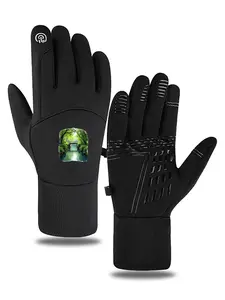 Touchscreen Winter Gloves with Tranquil Forest Stream Printed Design for Outdoor Activities and Casual Wear  Perfect for Nature Lovers  Cold Weather Protection  Ideal Christmas and Holiday Gift for Adults Who Enjoy Hiking  Traveling  and Daily Commute