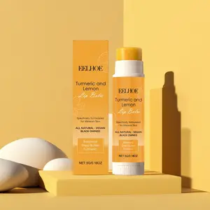 Turmeric Lemon Lip Balm, Natural Lip Care, Moisturizing & Shiny Lips, Soften Lip Skin, Daily Hydration, Exfoliates Dead Skin Cells, Natural Ingredients