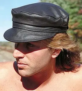 Jamin Leather - Classic Biker Cap #H127
