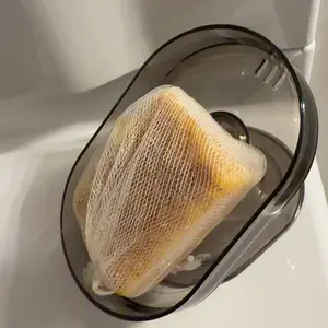 1pc Soap Dish - Oval Bathroom Organizer, Bathroom Organization, Durable Plastic Soap Holder, Clear Shower/Bathtub Décor for Bathroom, Kitchen - Easy to Clean & Space-Saving Design, Soap Tray, Bathroom Accessories, Soap Rack