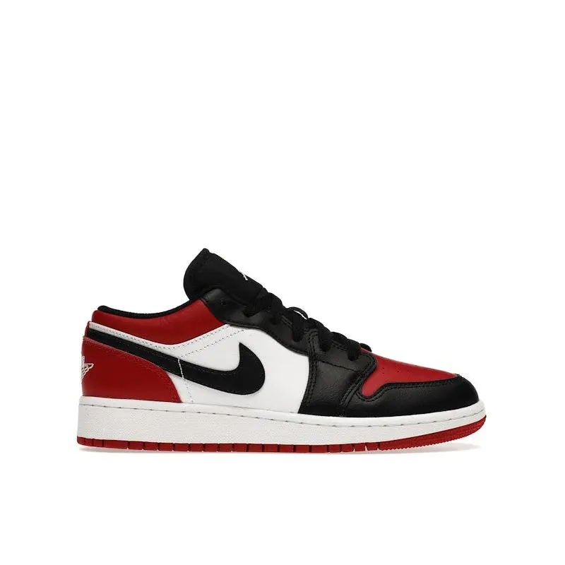 Jordan Kid's 1 Low Bred Toe Basketball Shoes, from StockX