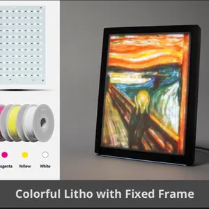 3D Printed Lithophane Lightbox - Mono or Full Color