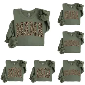 Custom Leopard Grandma Sweatshirt Personalized Mothers Day Gift Nana Mimi Gigi Mama Grammy Nanny Granny Shirt