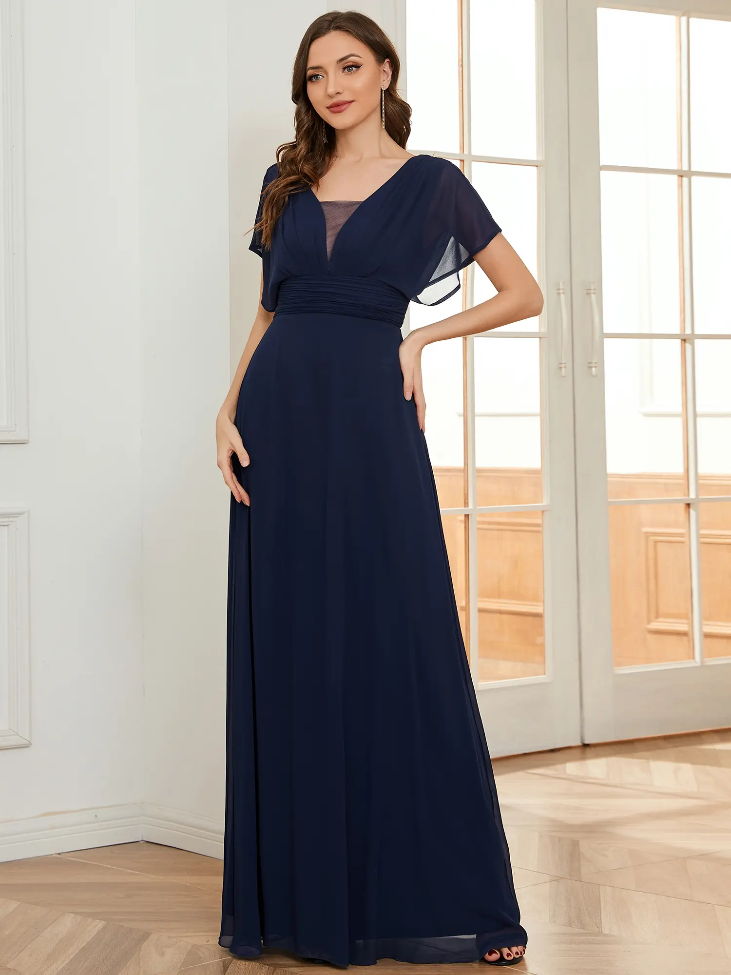 navy blue empire waist maxi dress MILANO BRIDE Strapless Empire-Waist Long Prom Evening Dresses 2018 Affordable-16-Navy Blue at Amazon Women's Clothing store