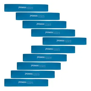 Power Systems Versa Loops Heavy Resistance Exercise Work Out Strength Training Bands, Blue (10 Pack)