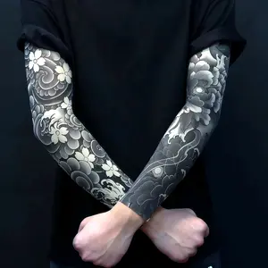 Tattoo Arm Sleeves for Men Women, Ultra Thin Seamless Cooling Arm Sleeves, UV Sun Protection Tattoo Sleeve Covers for Driving Outdoor Sports