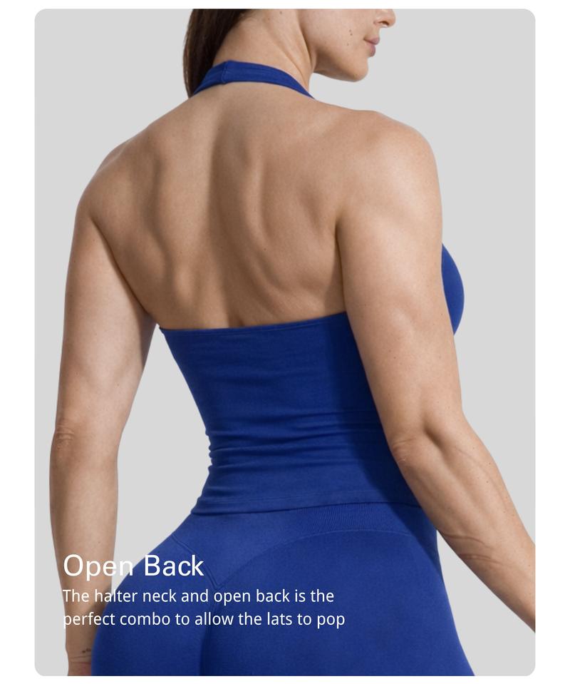 Coral Canton Halter Top & Impact Short Set