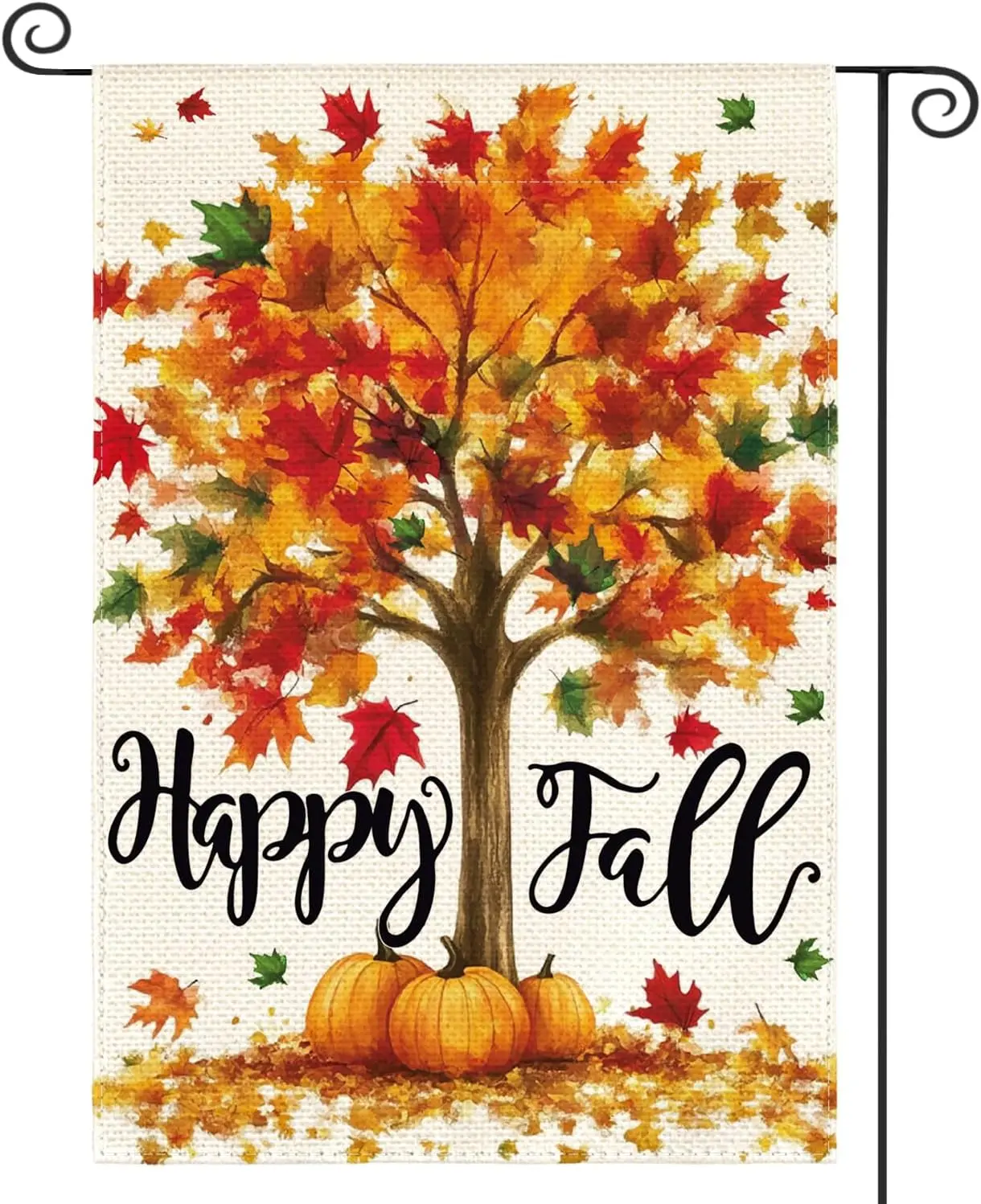 12x18 in Fall Garden Flag, Weather & Fade Resistant Double Sided Yard Decor, Autumn Maple Tree Leaves Outdoor Home Improvement Garden Supply