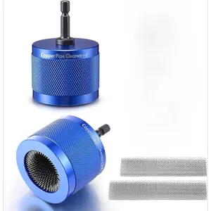 1/2", 3/4"Copper Pipe Cleaner for Drill Set Includes External Stainless Steel Wire Bore Brushes, Internal Tube Cleaning Brushes, Replacement Plumbing Tools