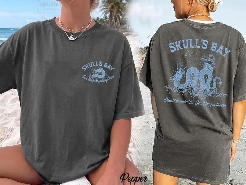 Skulls Bay T-shirt, Comfort colors Throne of Glass, Terrasen shirt, TOG merch, Fantasy bookish shirt, Aelin, To whatever end, Fireheart tee