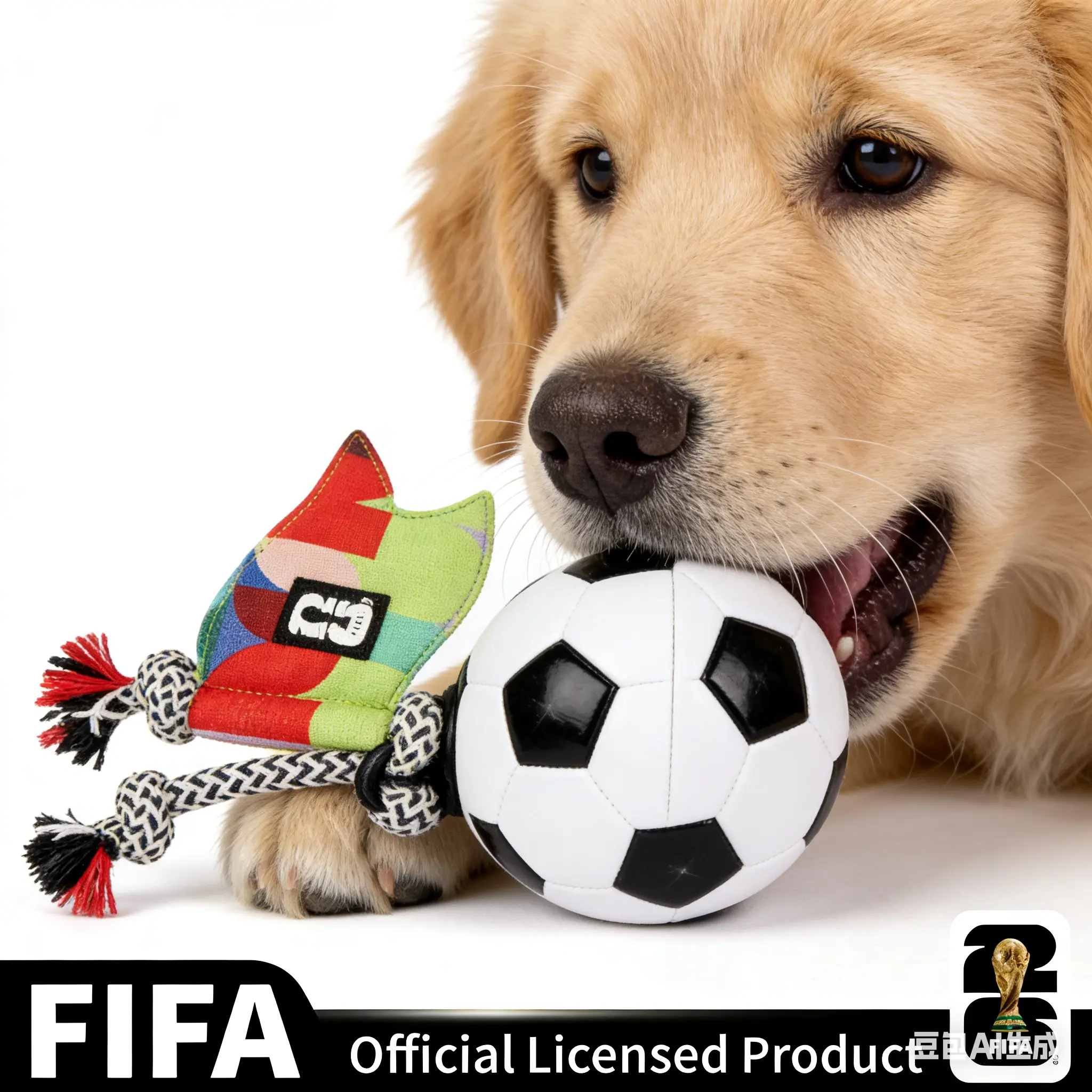 ALL FOR PAWS Interactive Dog Ball Toy with Durable Rope USB Rechargeable Smart Dog Toy for Small Medium Large Dogs Automatic Moving Rolling Ball with 3 Play Modes Soccer Ball Style