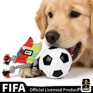 ALL FOR PAWS Interactive Dog Ball Toy with Durable Rope USB Rechargeable Smart Dog Toy for Small Medium Large Dogs Automatic Moving Rolling Ball with 3 Play Modes Soccer Ball Style