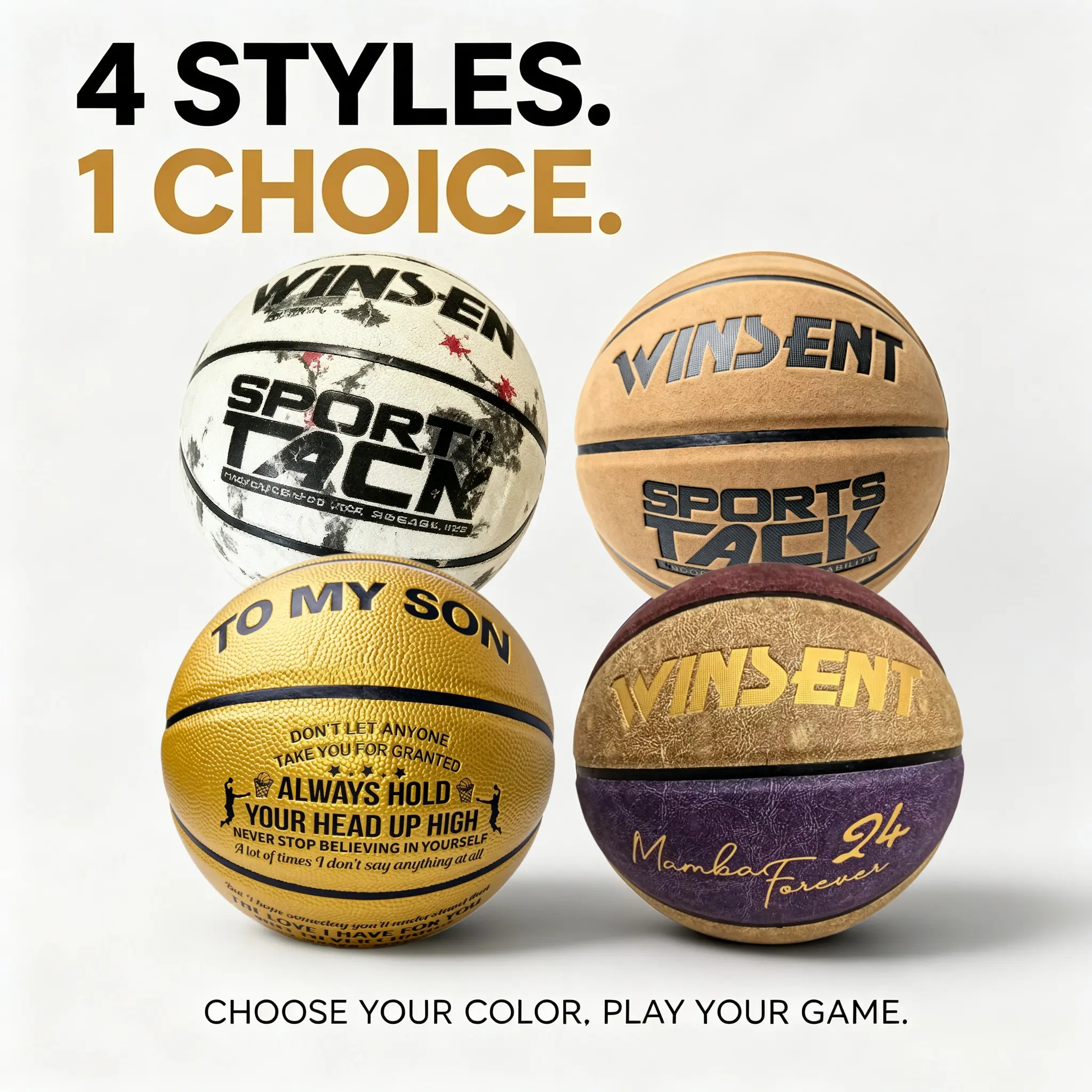 Suede Leather Anti-Slip Wear-Resistant Basketball, Mamba Forever & Inspirational Printed Ball for Indoor/Outdoor Street Court Training, Ideal Gift for Basketball Lovers & Collectible Souvenir for Sports Enthusiasts