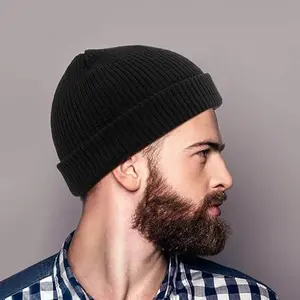 Trawler Beanie Watch Hat Roll-up Edge Skullcap Fisherman Beanie for Women Men