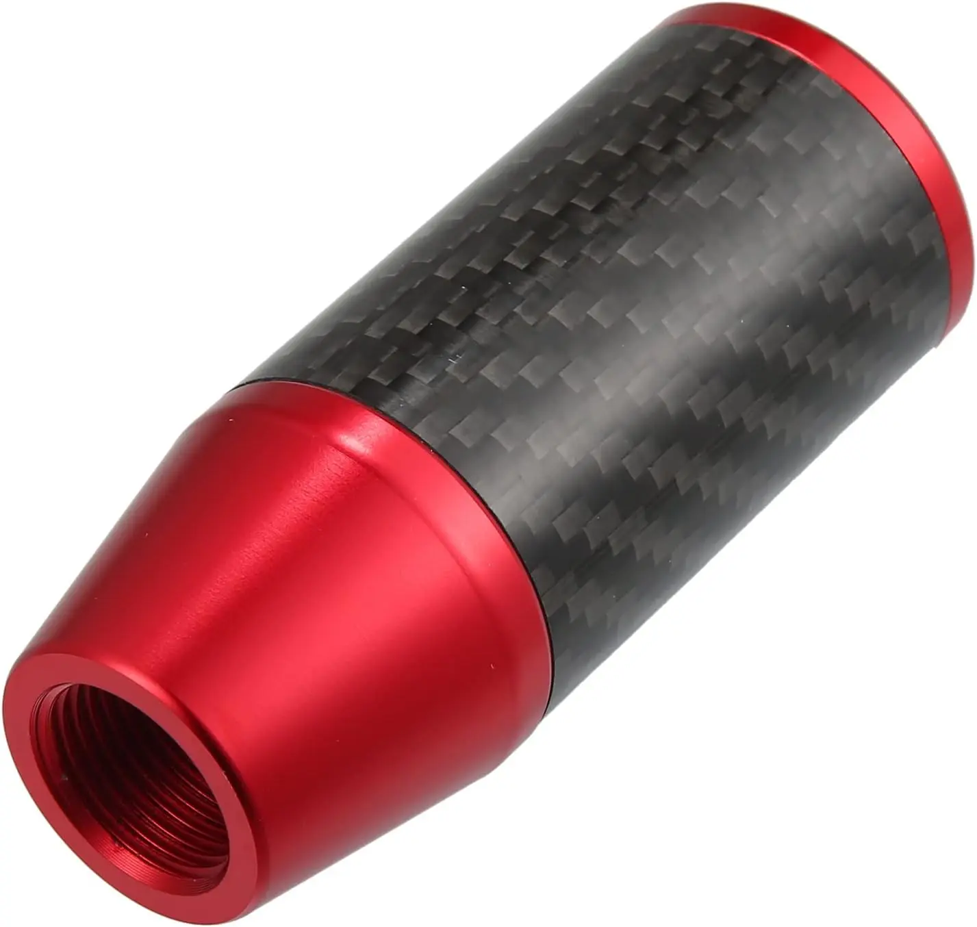 AUTOHAUX Transmission Gear Shift Lever Shifter Handle Red Carbon Fiber