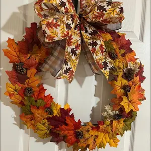 Fall wreath grapevine wreath leaves falltime