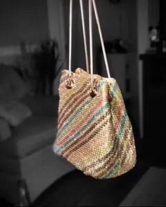 Krystal Bag - Multi-Colored Purse with 7" Width 5" Depth 6" Height Lead & Nickel Compliant for Any Event