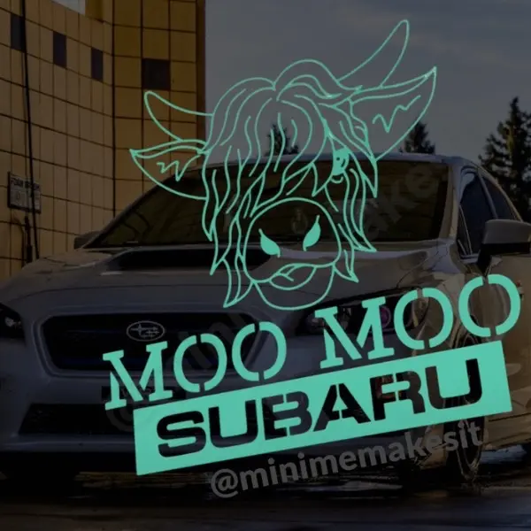 Moo Moo Subaru decal Moo Moo Subaru decal