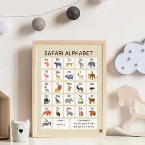 Safari Alphabet Poster, Abc Poster, Alphabet Letters Educational Poster, Preschool Poster Alphabet Wall Art, Alphabet Chart