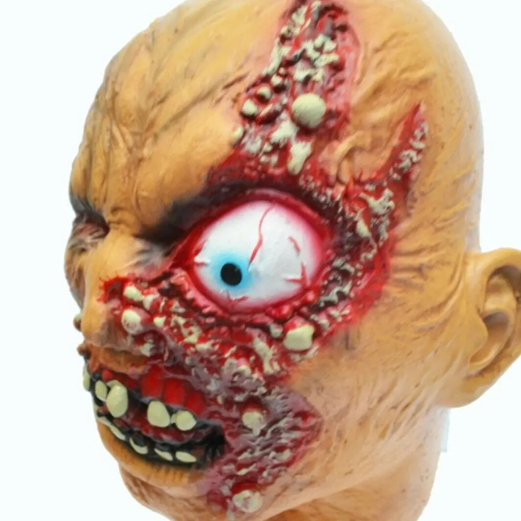 Life Size Halloween Props Scary Walking Dead Zombie Rotten Hanging bloody Head