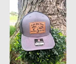 fishing hats with leather patch