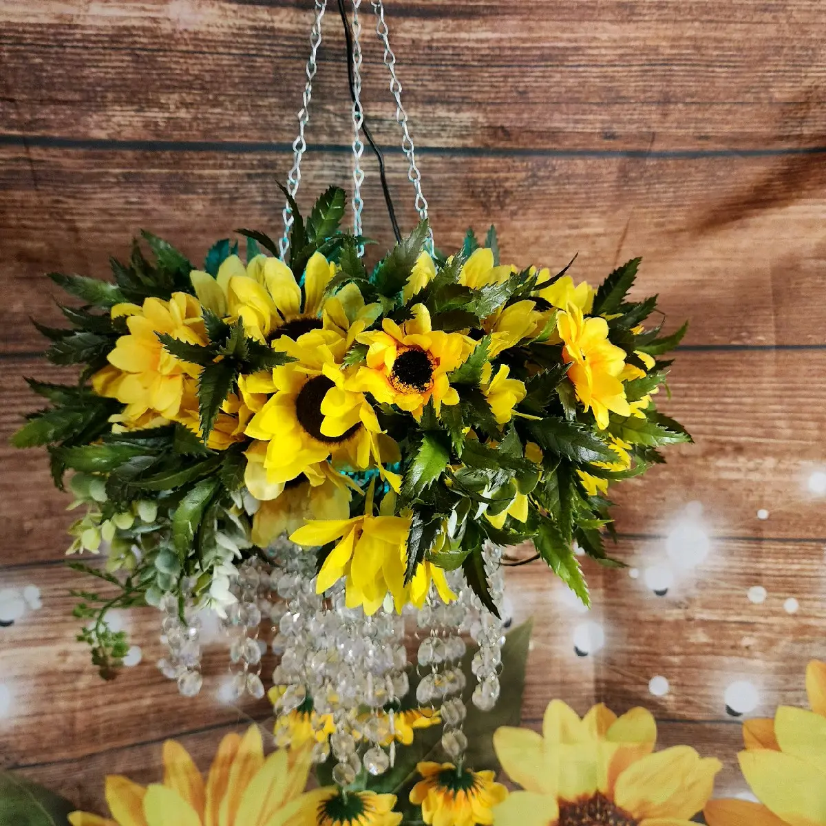 sunflower garden chandelier