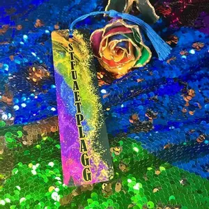 Metal bookmark STFUAETPLAGG - Perfect Gift for Bookworms, Sublimated Aluminum, Includes Tassel