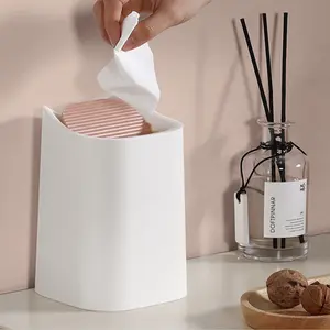 Sheebo Modern Plastic Kitty Mini Trash Can with Lid Wastebasket for Bathroom, Vanity