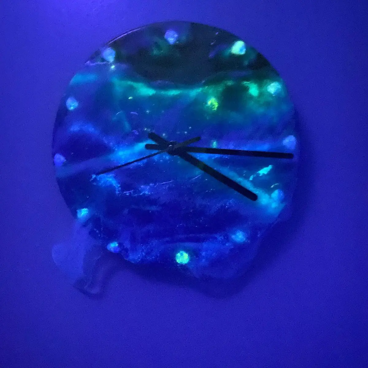 Glow in the dark Resin Clock